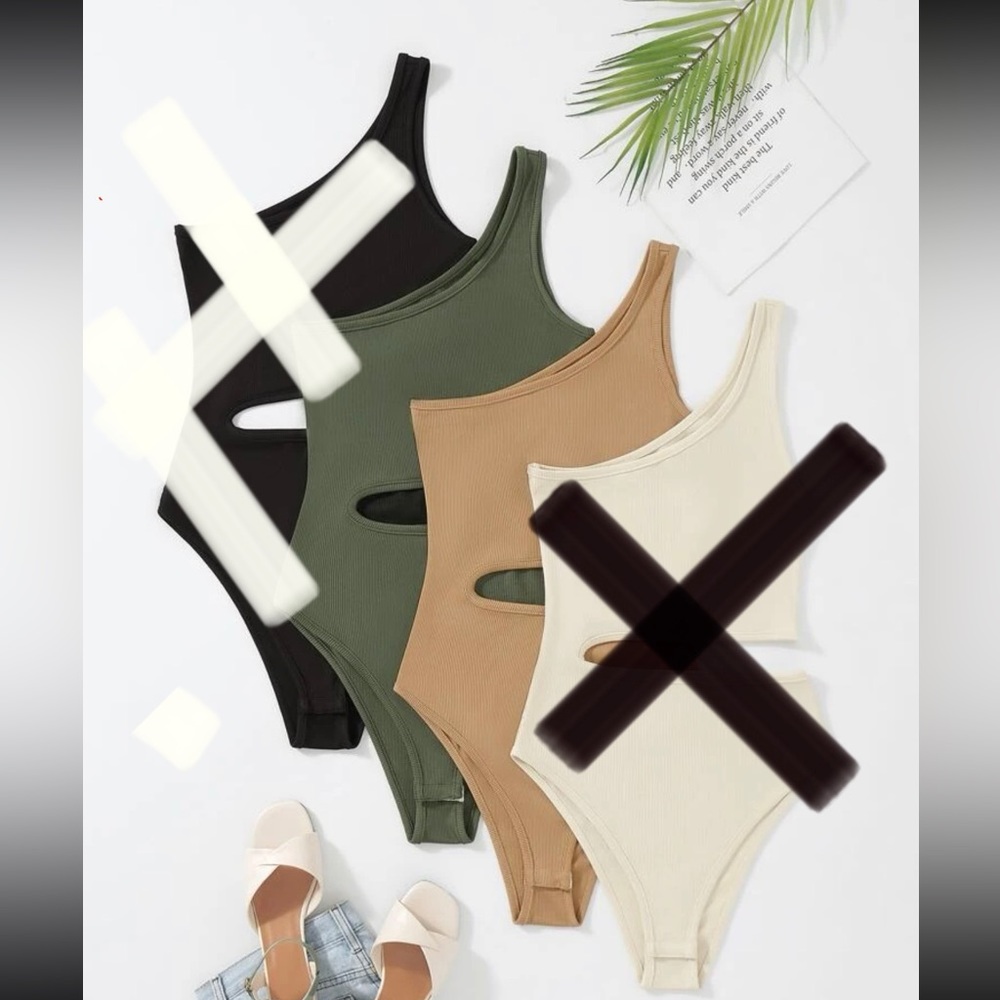 Cutout bodysuit 2pack
